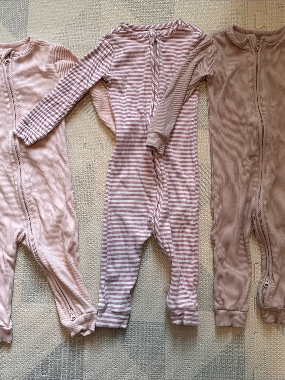 3 Quince Softest Rib Footie Set - 9-12 Months